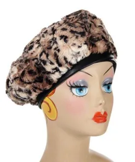 Beret, Reversible - Luxury Faux Fur in Carpathian Lynx (SOLD OUT)