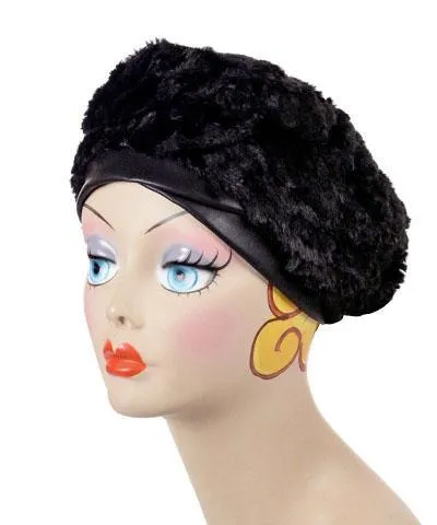 Beret, Reversible - Luxury Faux Fur in Carpathian Lynx (SOLD OUT)