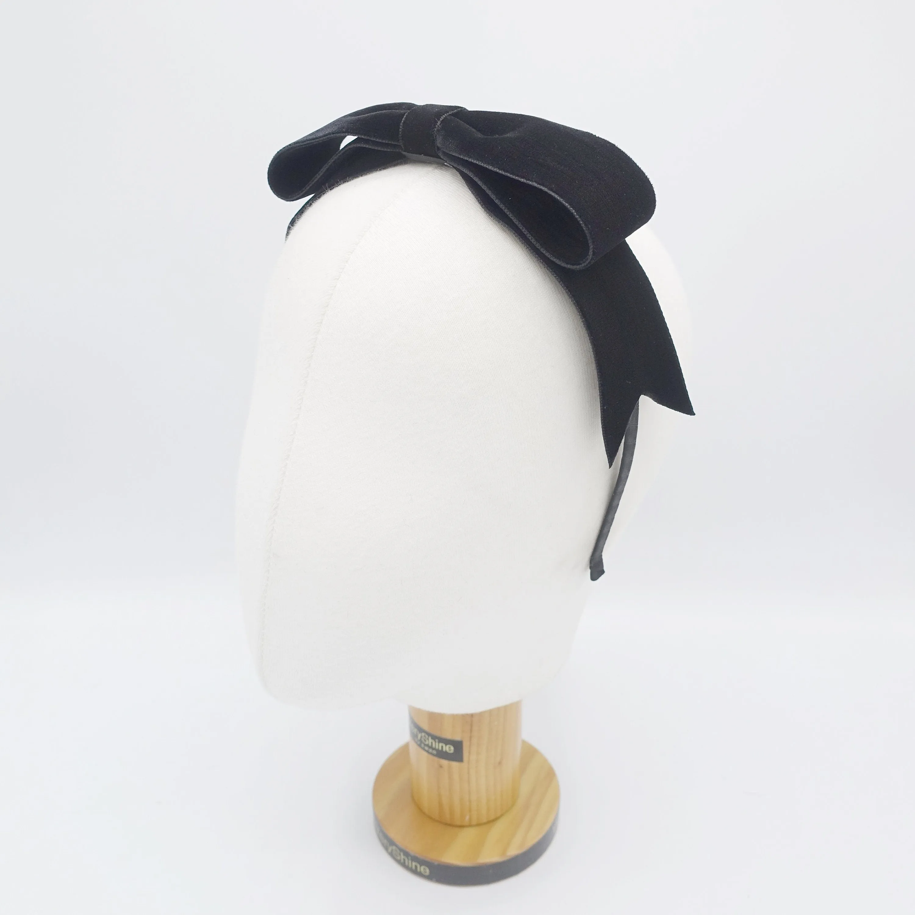 black velvet hair bow headband VeryShine retro hair accessory for women