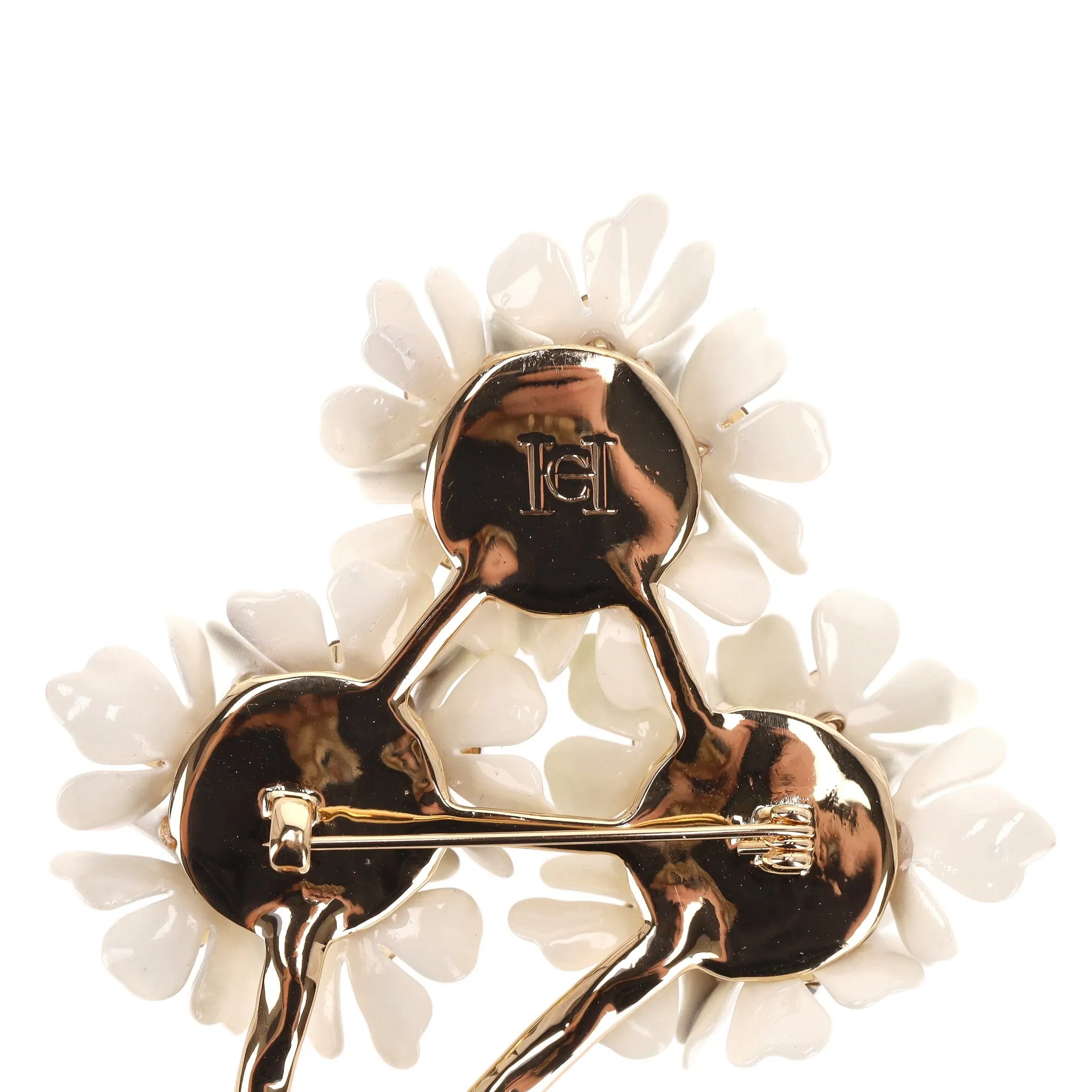 Carolina Herrera Cluster Enamel Flower Brooch