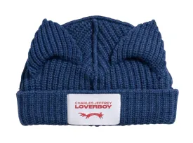 Charles Jefferey Loverboy 'Chunky Ears' Navy Beanie