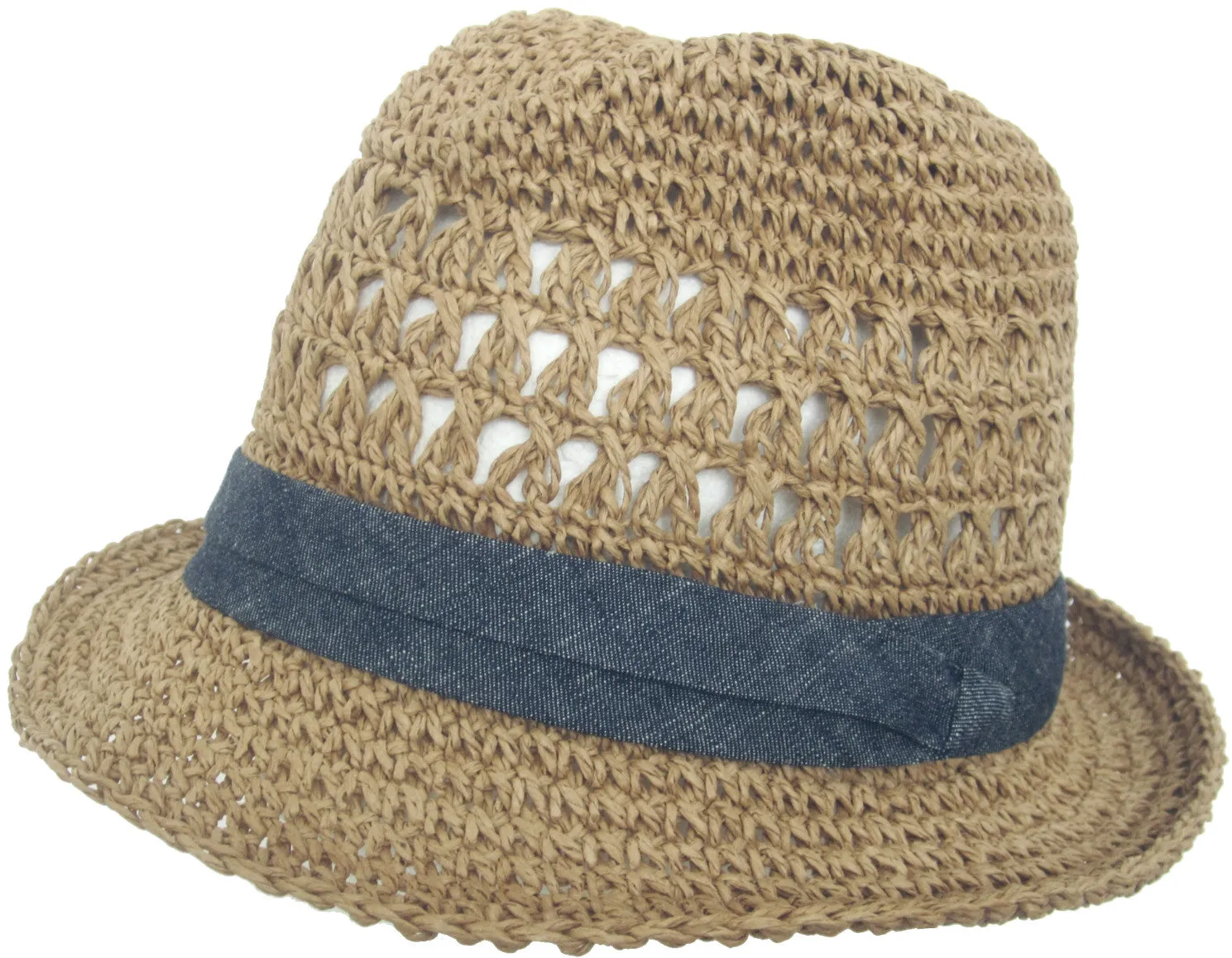 Christys Mornington Crochet Raffia Straw Fedora