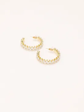 Crystal C-Hoop Earrings