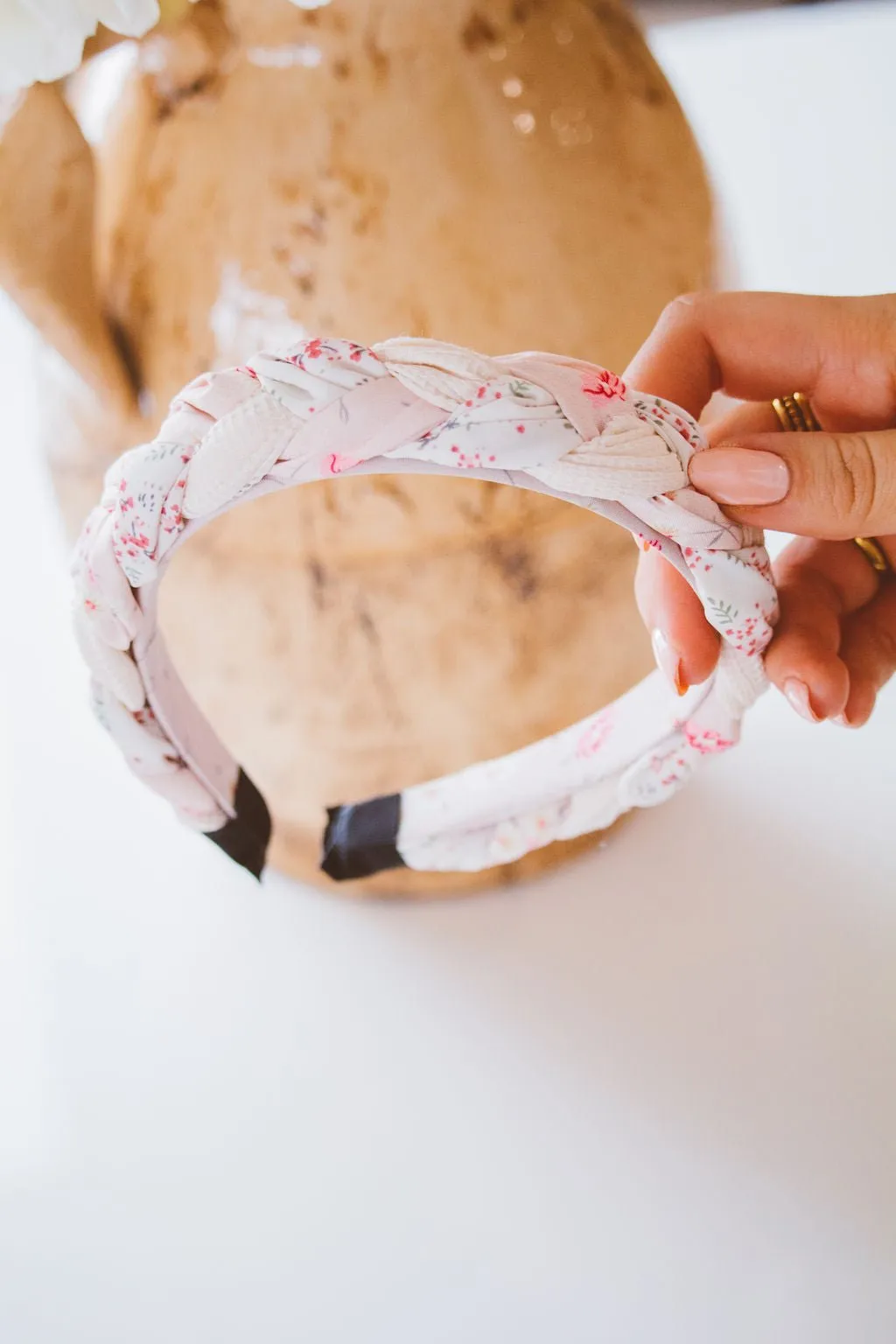 Cupid Floral Braided Hard Headband