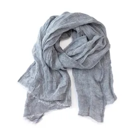 Grey Linen Scarf