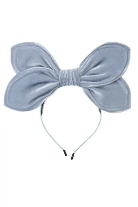 Growing Orchid Velvet Headband - Antique Blue