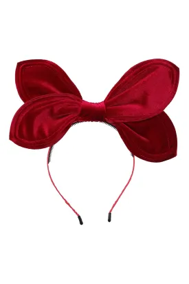 Growing Orchid Velvet Headband - Burgundy