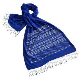 Hanukkah Sweater Scarf. Ugly Holiday Sweater Linen-Weave Pashmina