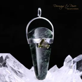 Heartenite Moldavite Crystal Pendant