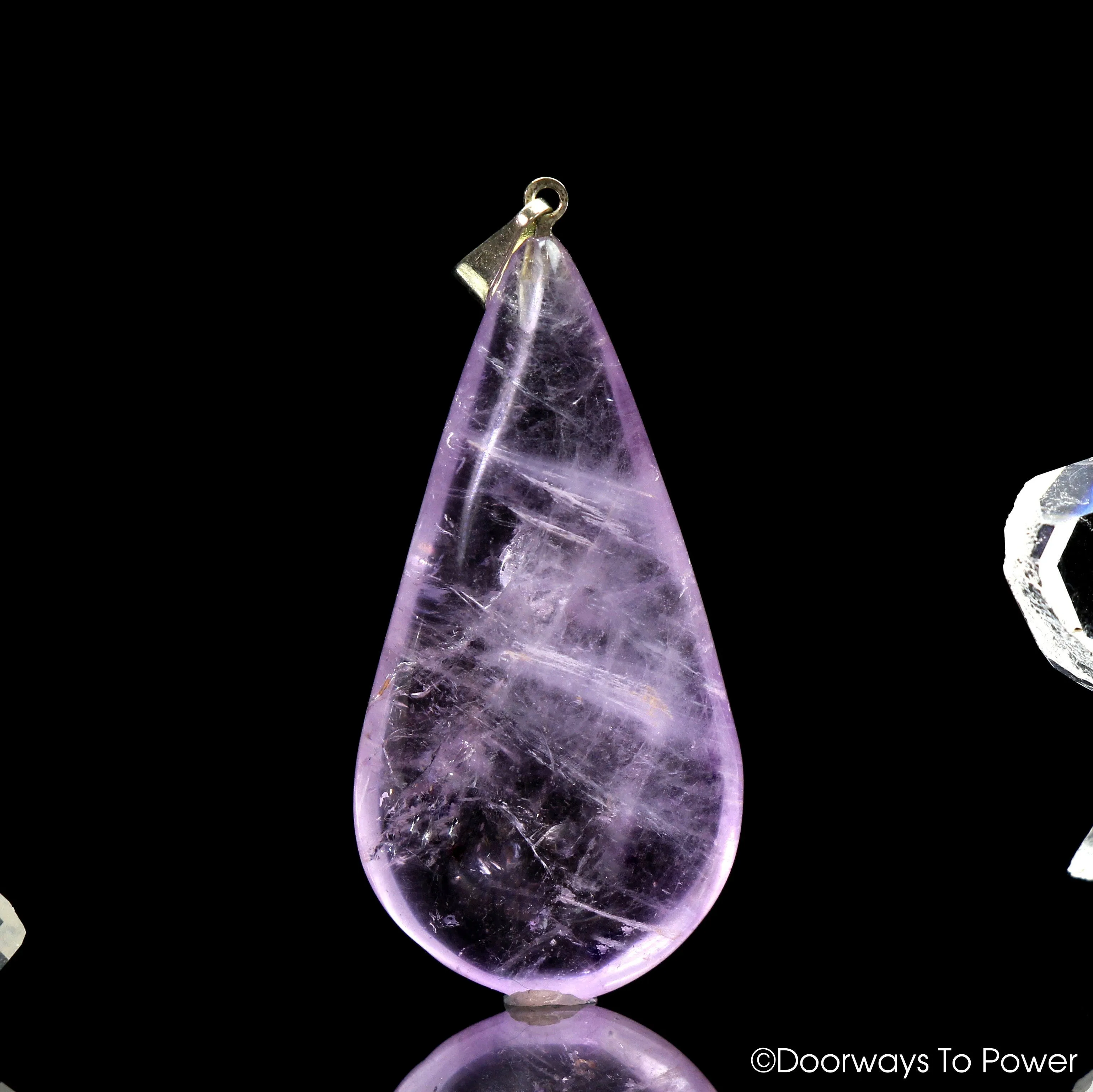 John of God Amethyst Crystal Drop Pendant