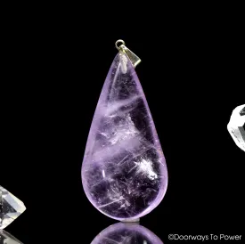 John of God Amethyst Crystal Drop Pendant