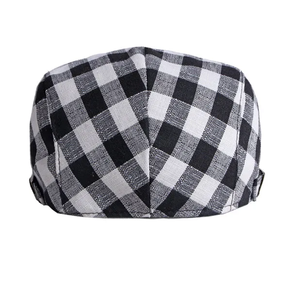 Korean Style Plaid Beret 韓版格紋貝雷帽 (KCHT2300)