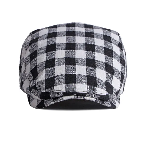 Korean Style Plaid Beret 韓版格紋貝雷帽 (KCHT2300)