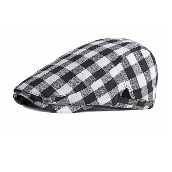 Korean Style Plaid Beret 韓版格紋貝雷帽 (KCHT2300)