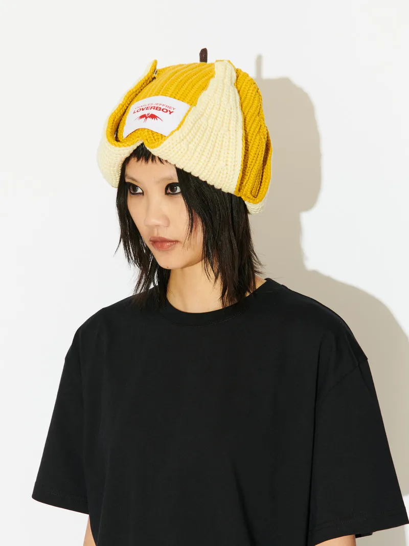 LOVERBOY BY CHARLES JEFFREY CHUNKY BANANA BEANIE