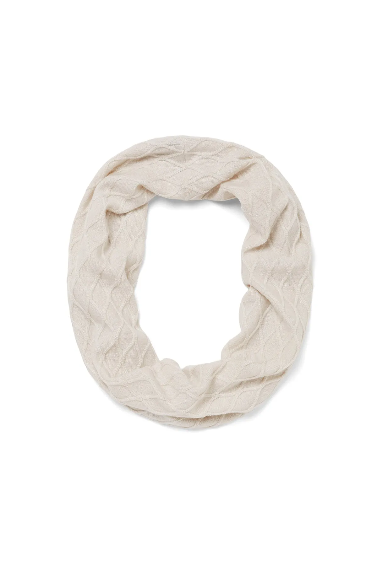 Merino Diamond Snood - Antique White