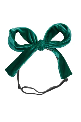 Party Bow Wrap - Jewel Tone Green Velvet