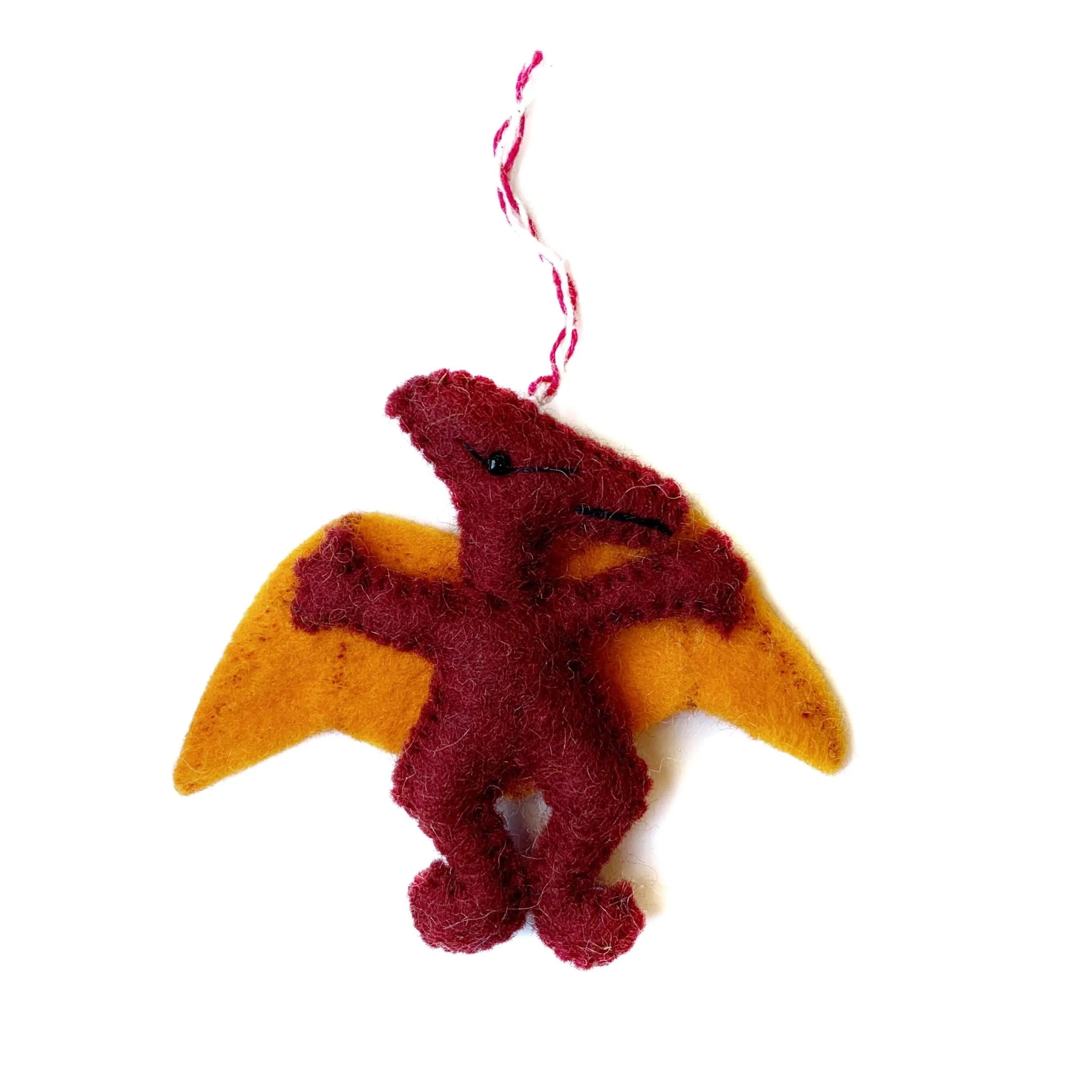 Pteranodon Dinosaur Ornament, Felt Wool