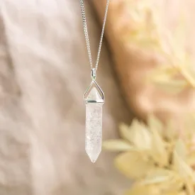 Quartz Sterling Silver Point Pendant