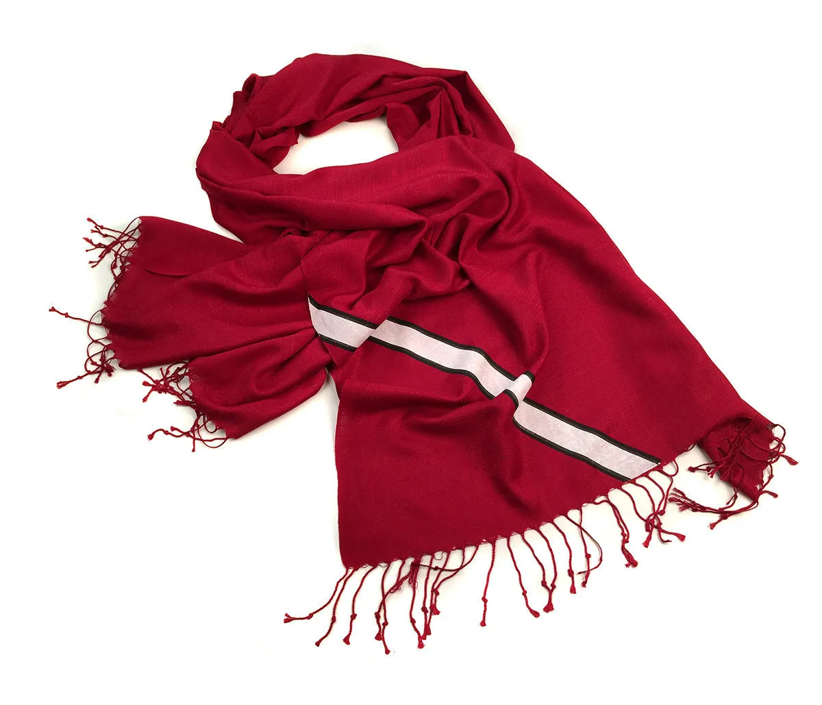 Racing Stripes: Scuderia Linen-Weave Pashmina