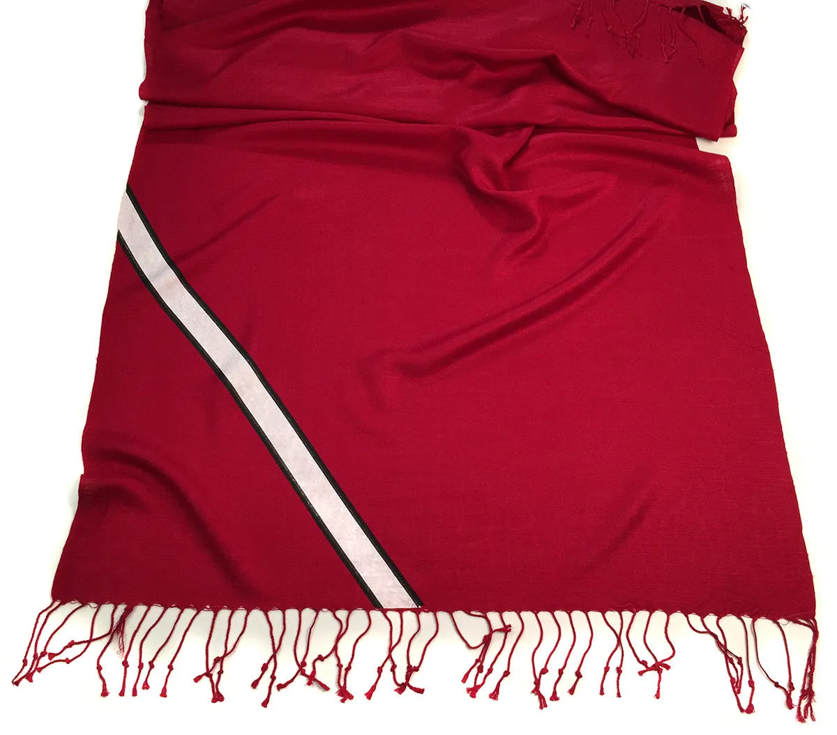 Racing Stripes: Scuderia Linen-Weave Pashmina