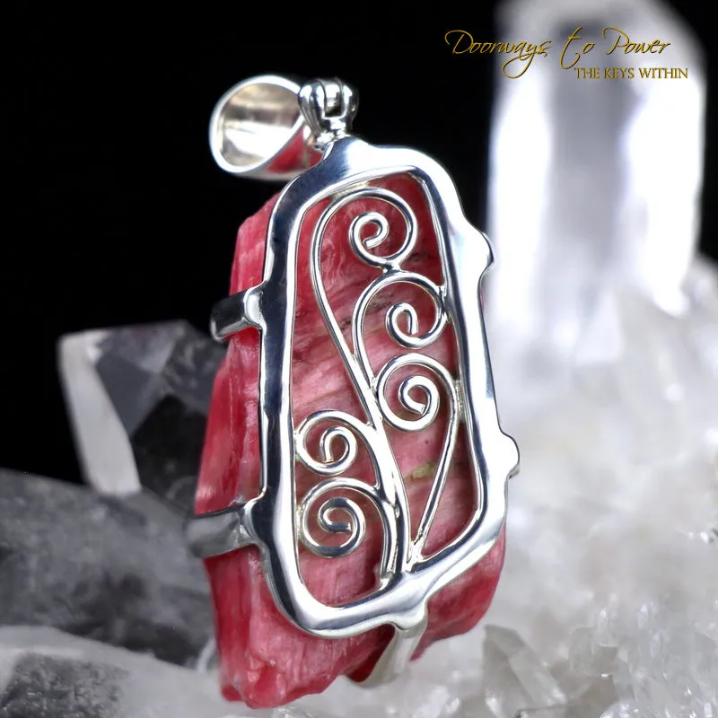 Rhodonite Crystal Pendant