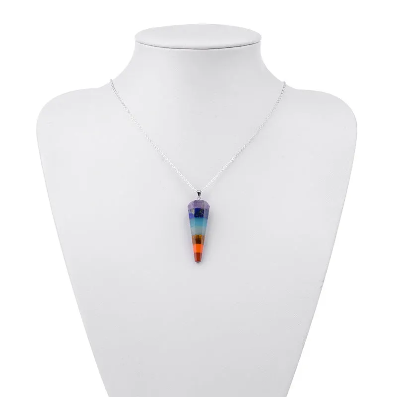 Seven Chakra Crystal Pendant