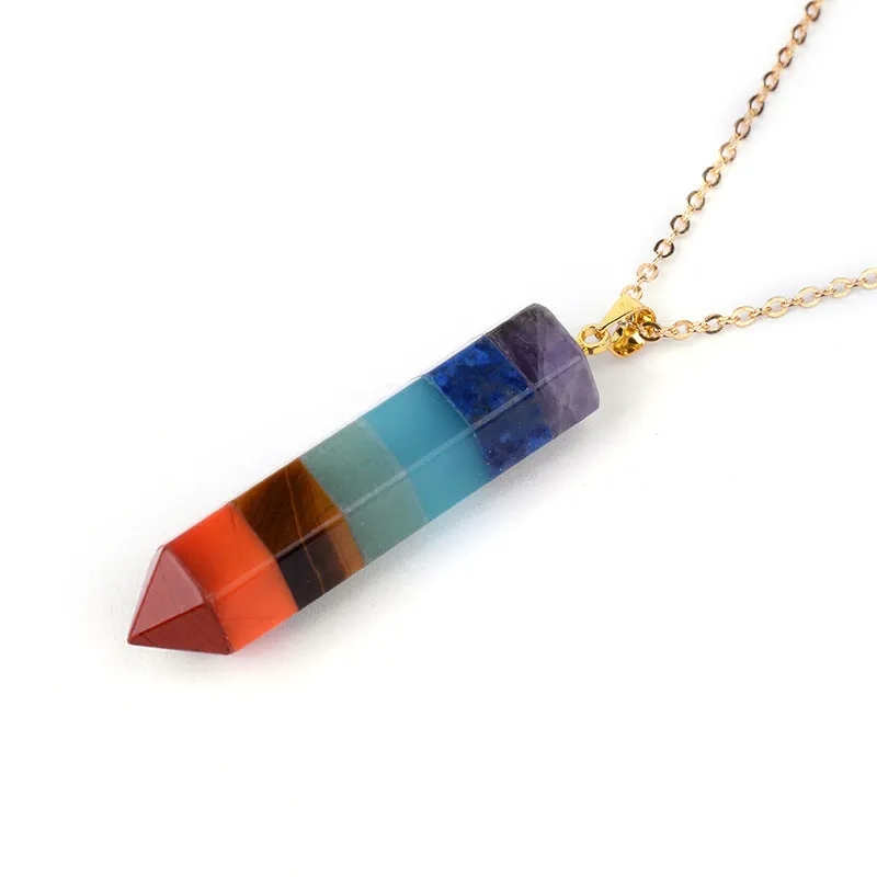 Seven Chakra Crystal Pendant