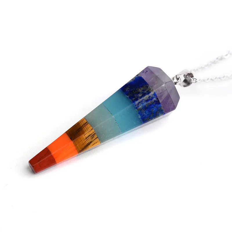 Seven Chakra Crystal Pendant