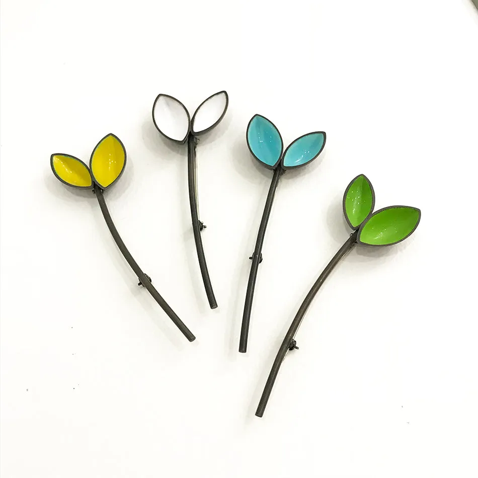 Two Leaves Brooch