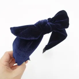 velvet bow knot headband wired headband woman hair accessory