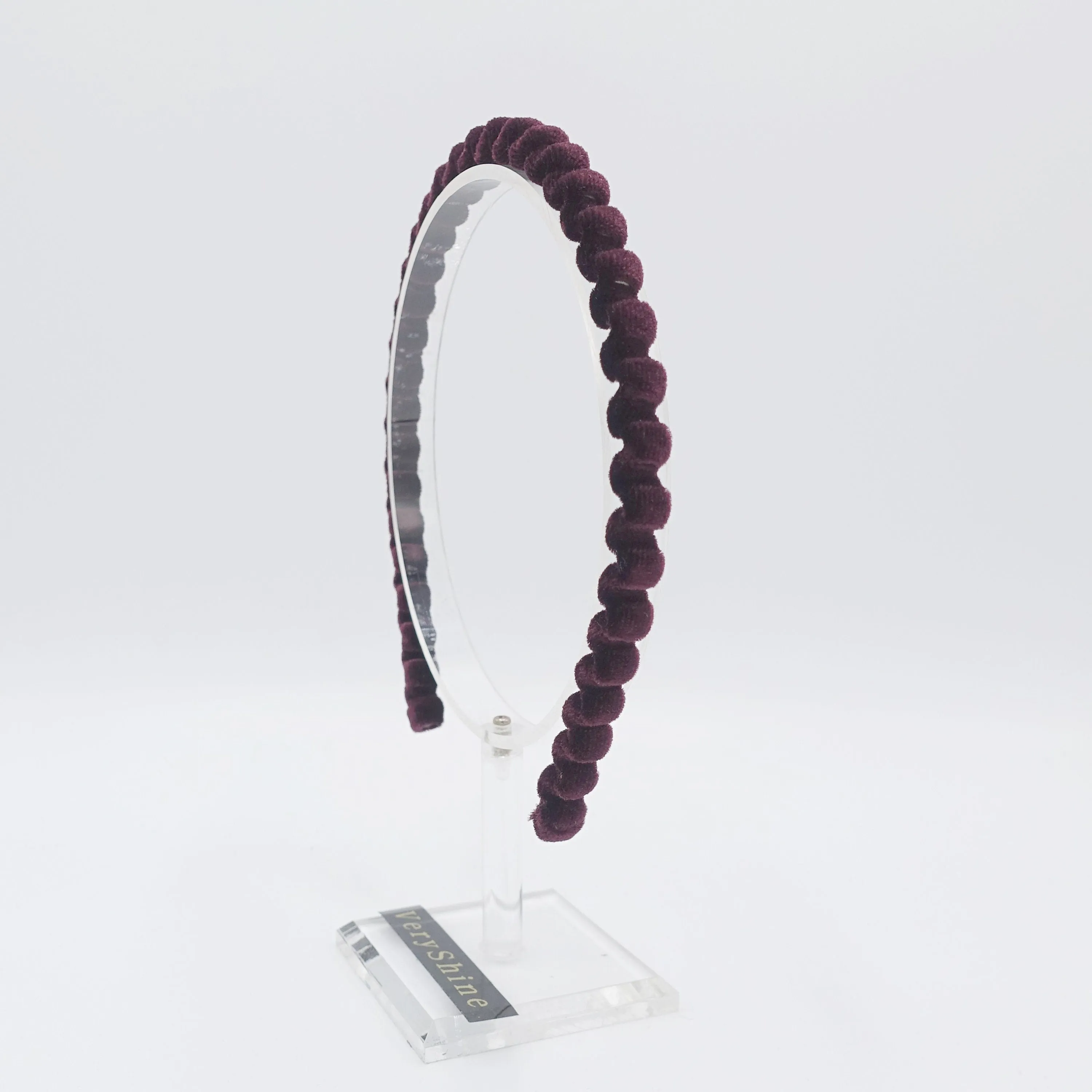 velvet gear headband thin metal hairband for women